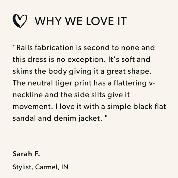 EUC Rails Ren Tee Midi Dress Beige watercolor tiger print Small - Picture 13 of 13